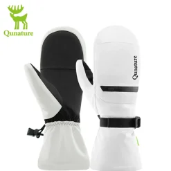 Qunature Windproof Waterproof Thermal Ski Gloves Double-Layer Insulation Touchscreen