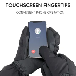 Qunature Windproof Waterproof Thermal Ski Gloves Double-Layer Insulation Touchscreen
