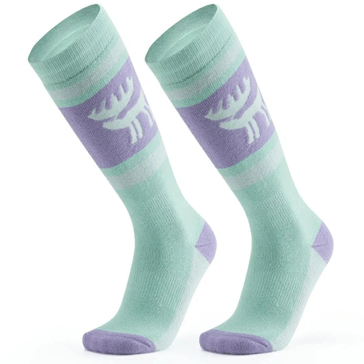 Qunature Wool Ski Socks Winter Warmth Shock Absorption for Skiing Comfort