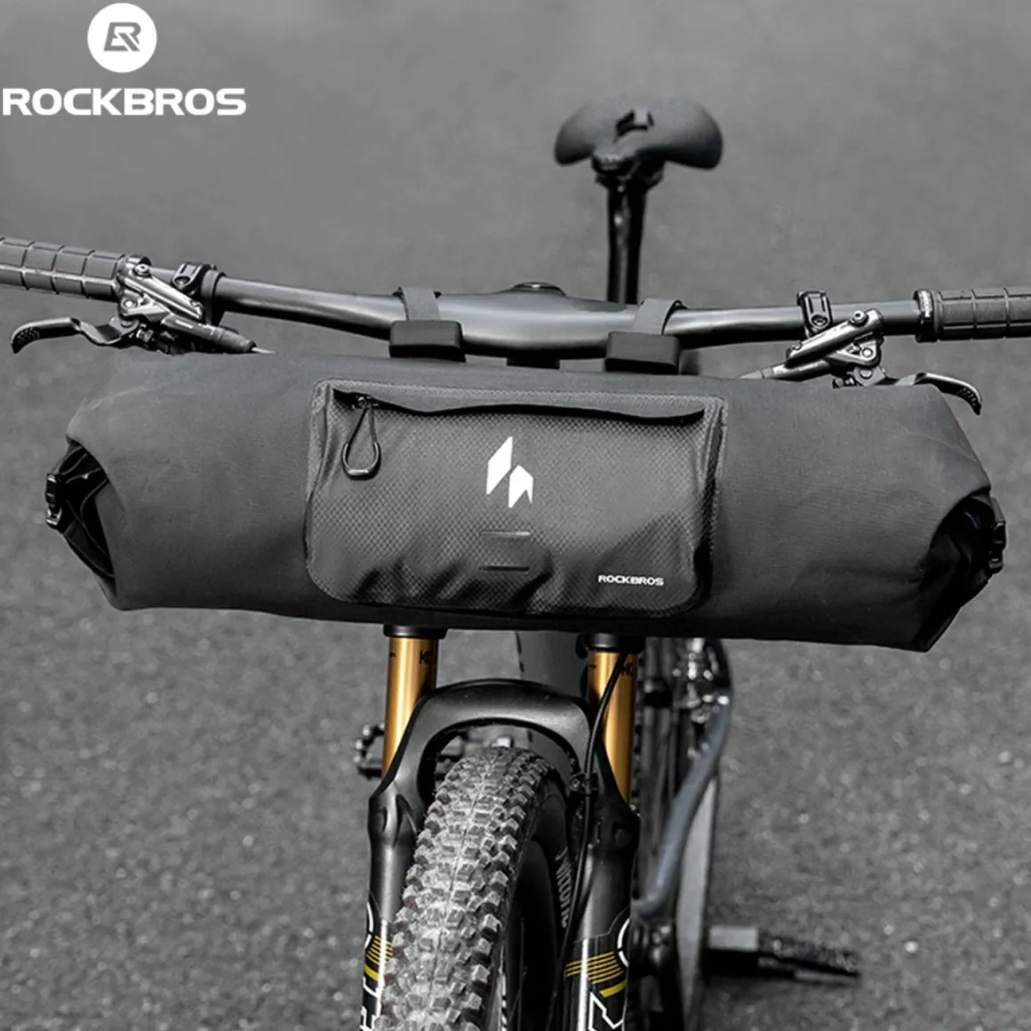 RideMate 100% Waterproof Bike Handlebar Bag 8L Double-sided Opening Expanded Capacity
