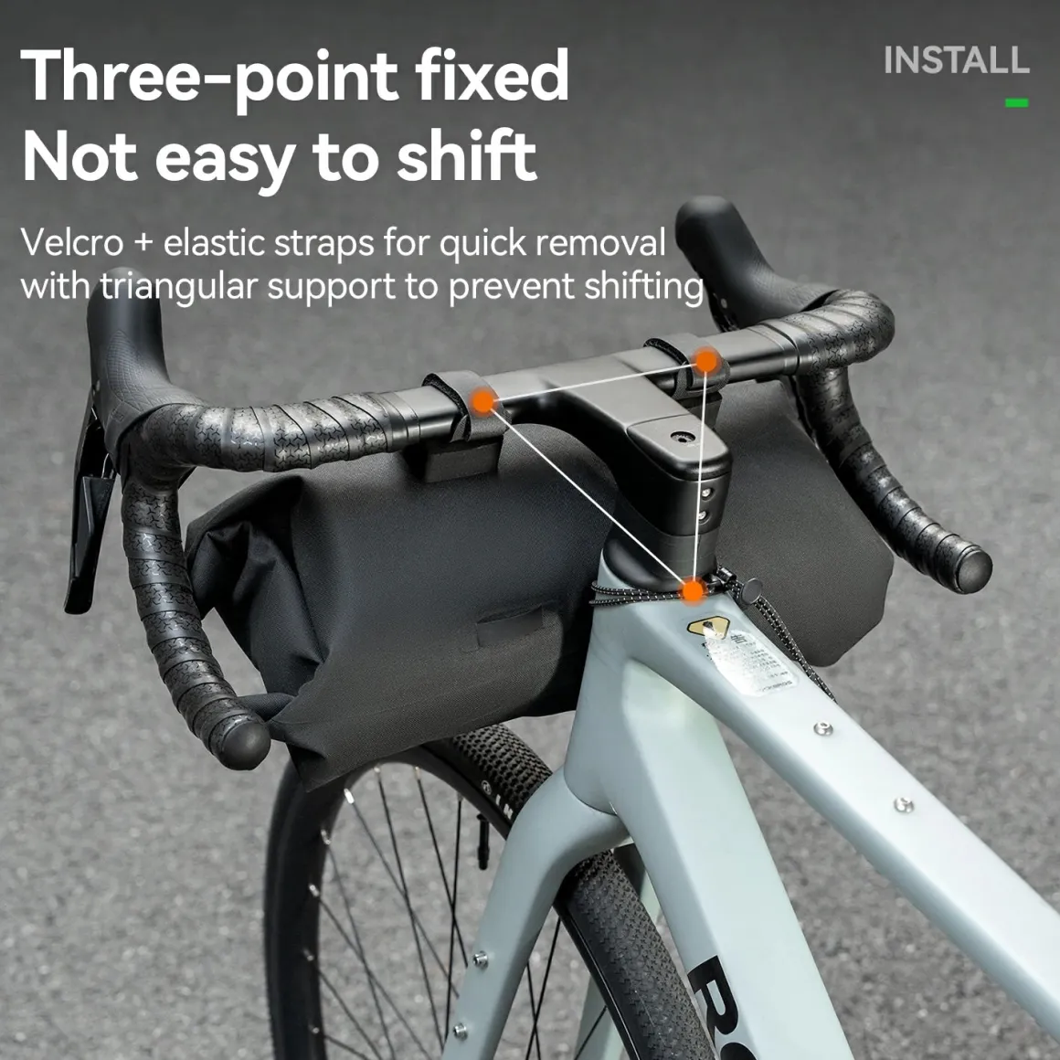 RideMate 100% Waterproof Bike Handlebar Bag 8L Double-sided Opening Expanded Capacity