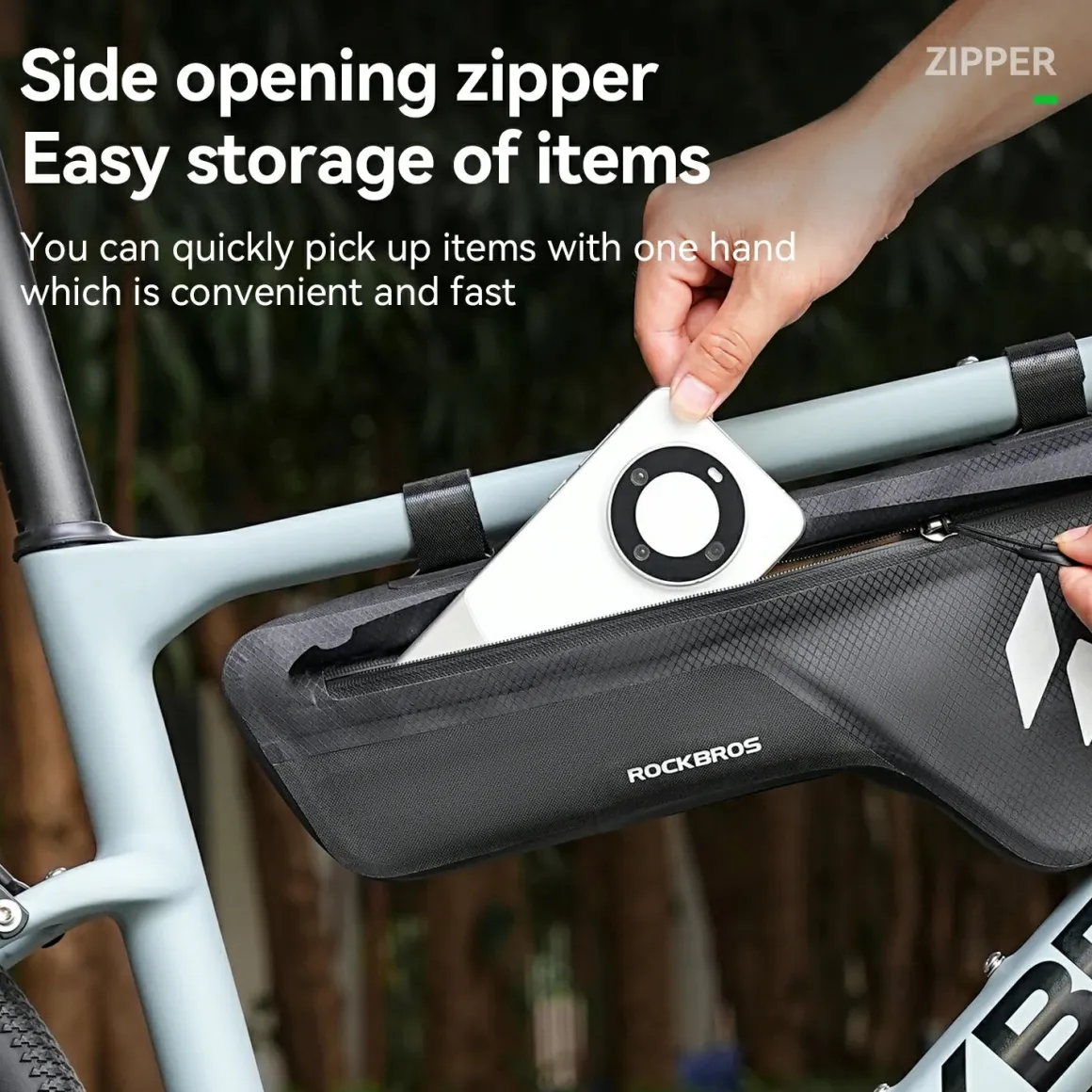 RideMate 100% Waterproof Frame Bag 1.9L Down Tube Bag