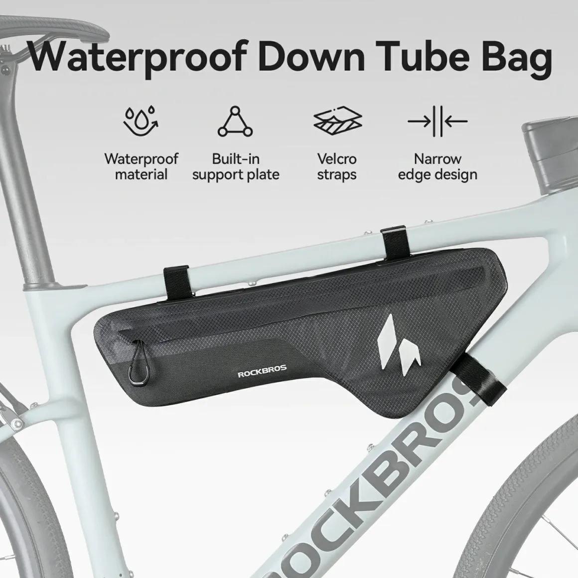 RideMate 100% Waterproof Frame Bag 1.9L Down Tube Bag