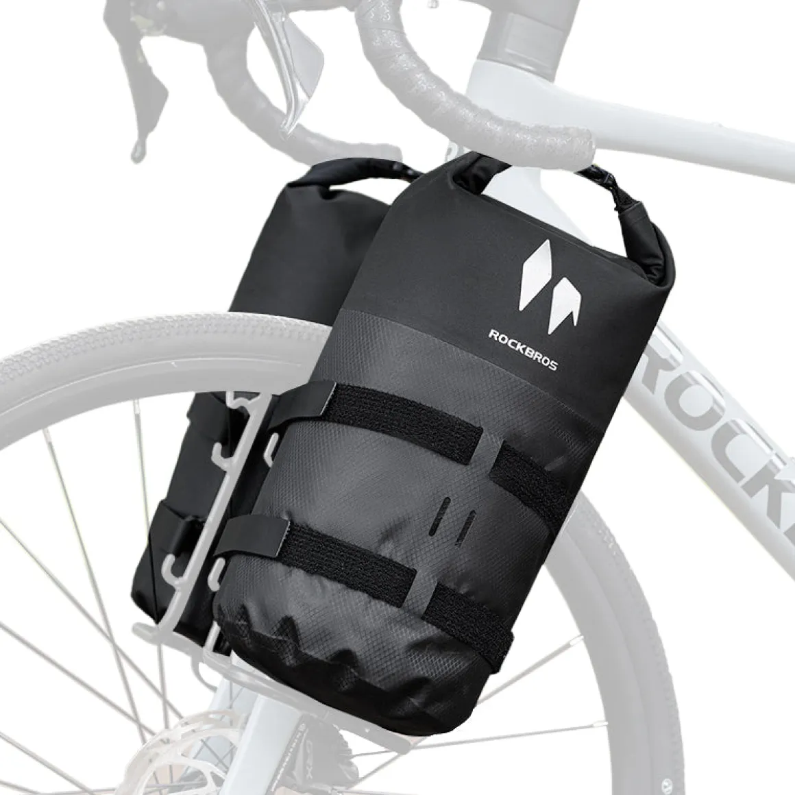 RideMate 100% Waterproof Front Fork Rack Bag 7L