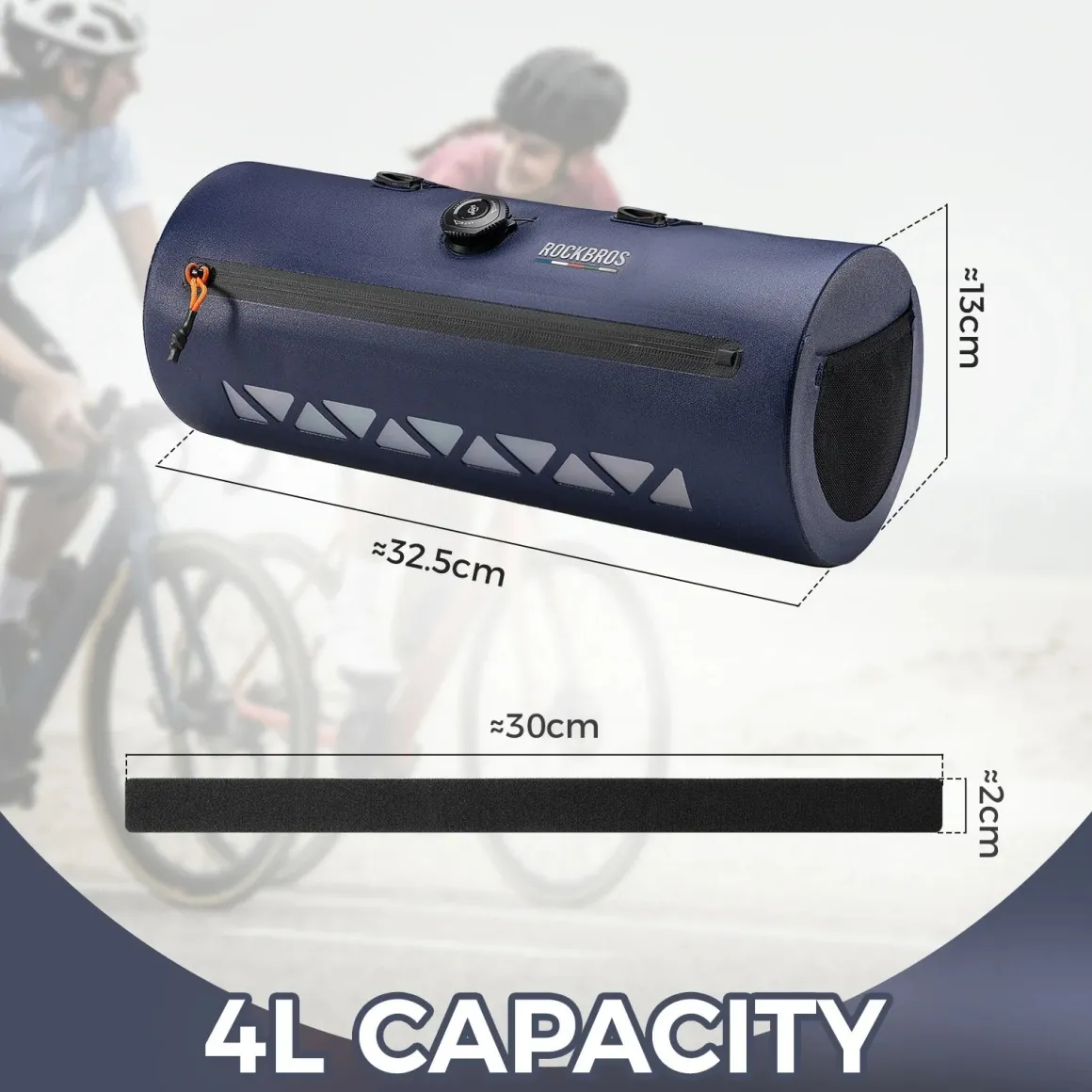 Road-to-Sky Bike Handlebar Bag 4L Waterproof for Road Gravel Bikes