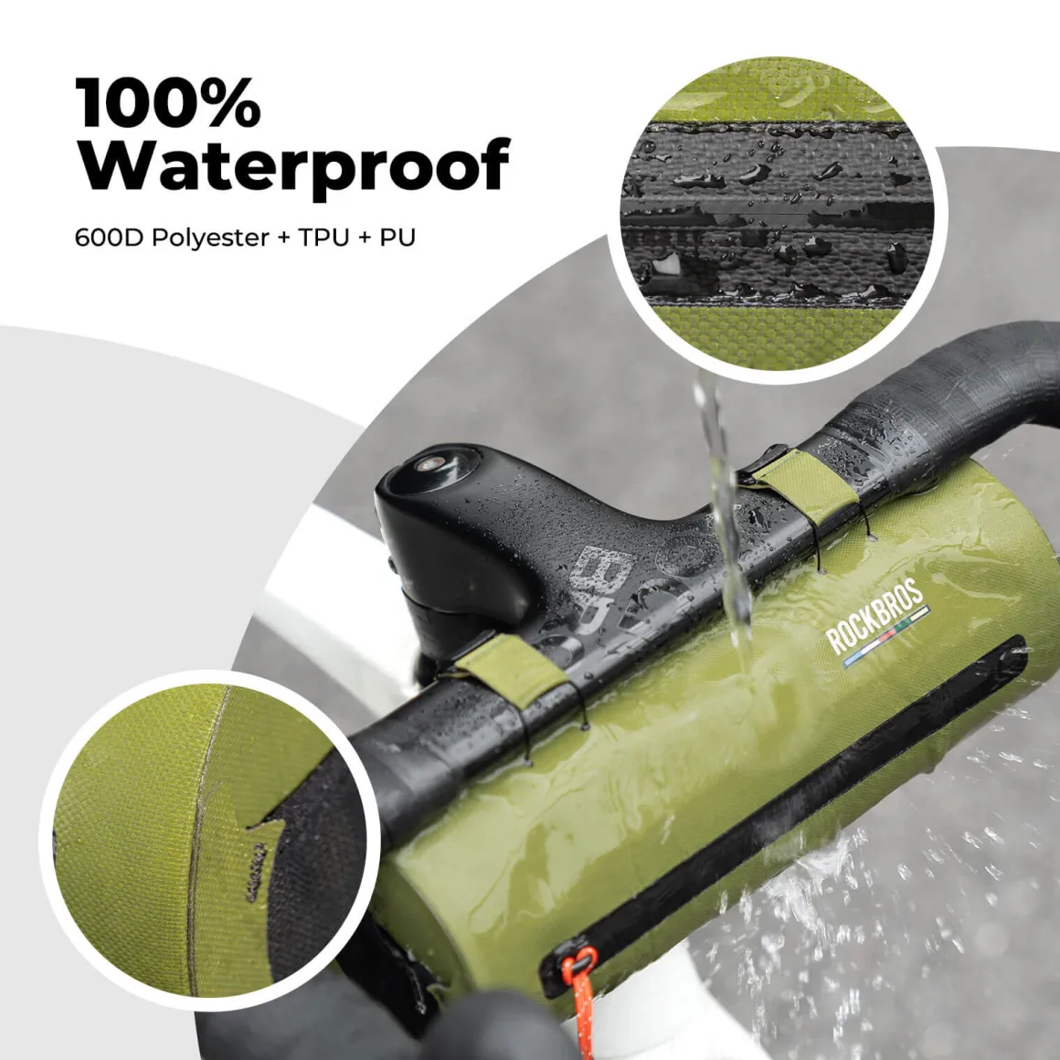 Road-to-Sky Bike Handlebar Bag 100% Waterproof 2L - AS-143