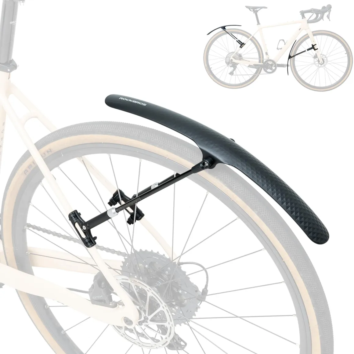 ROCKBROS Adjustable Bike Fenders Set for Road Bikes Easy Install