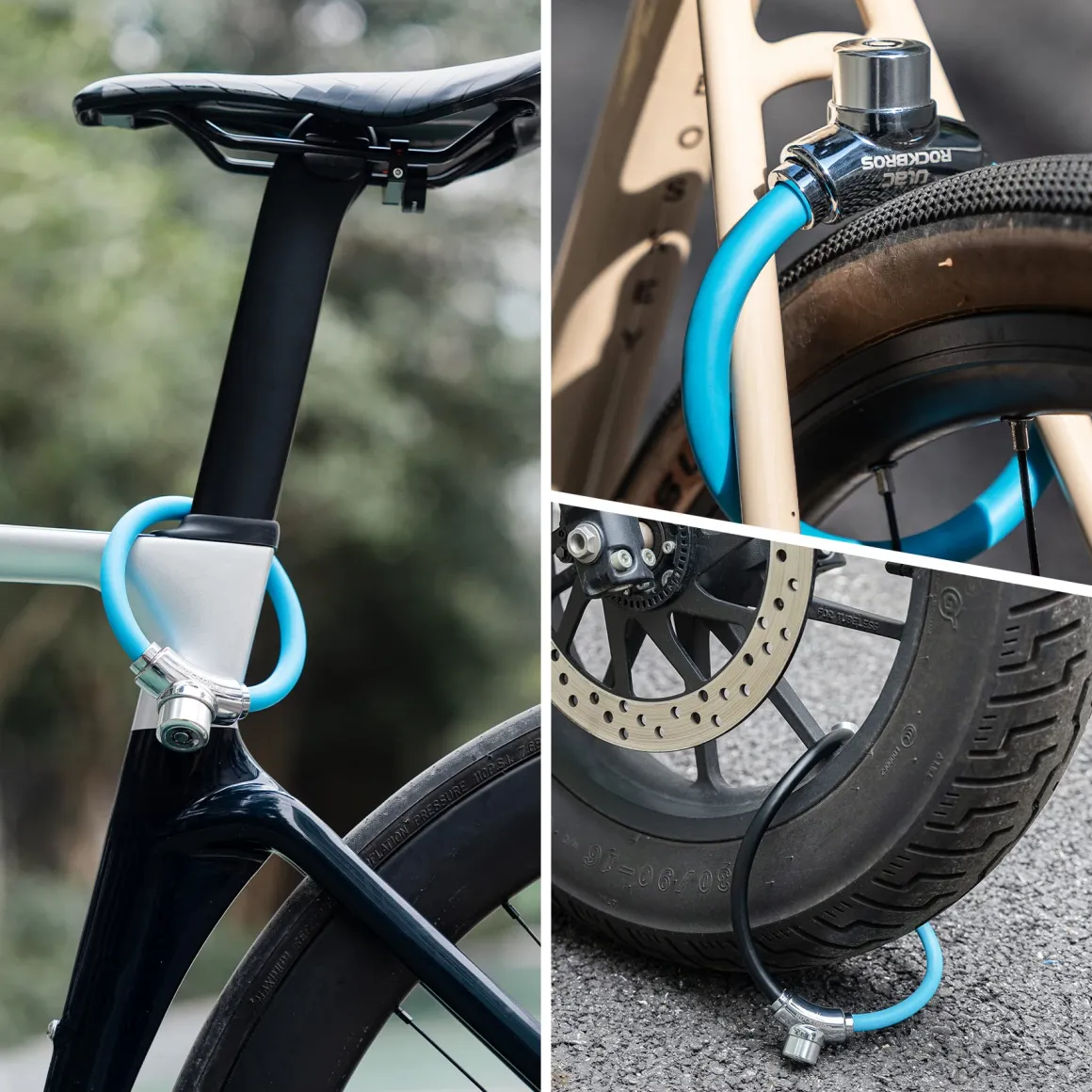 ROCKBROS Anti-Theft Bike Cable Lock Portable Key Lock Rustproof