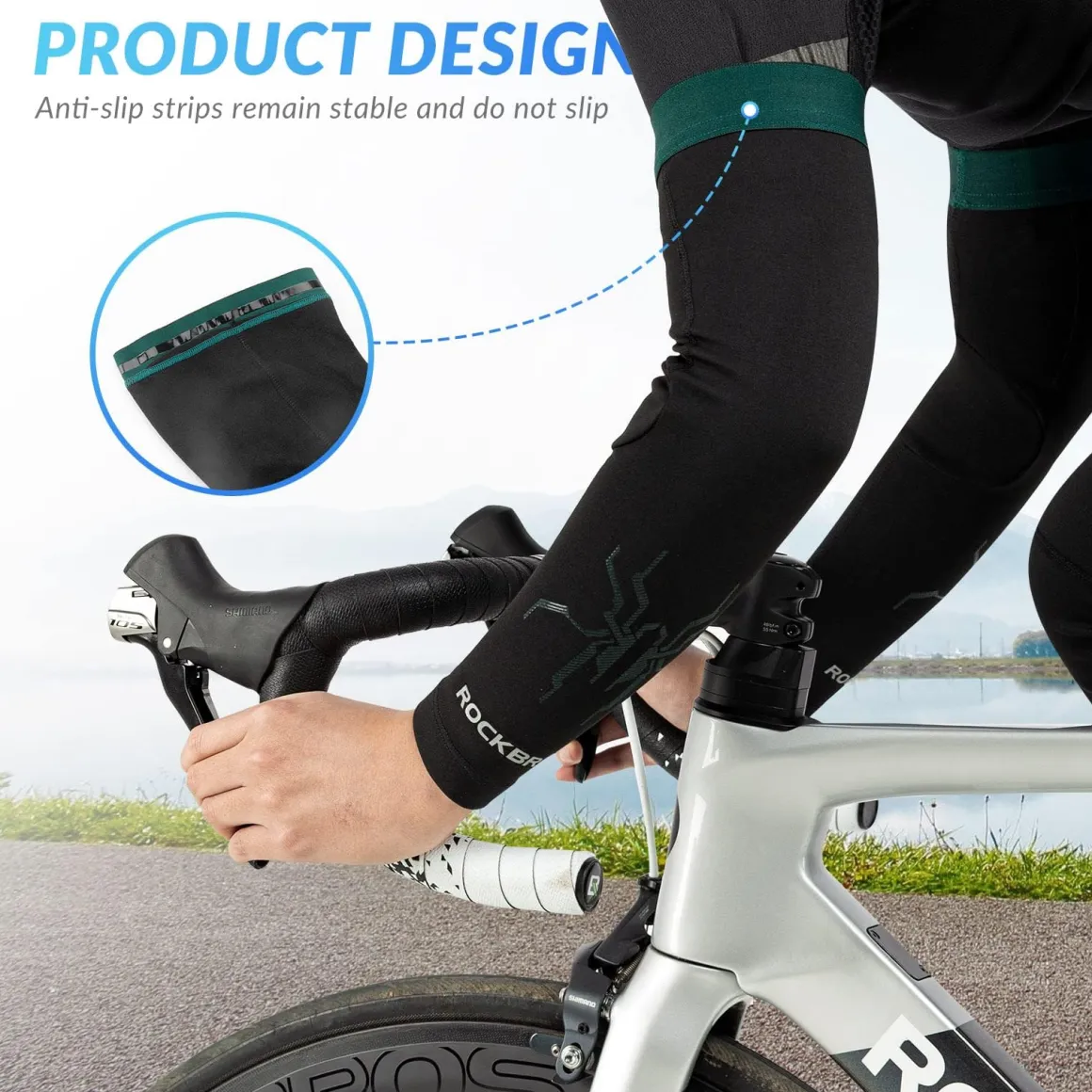 ROCKBROS Arm Sleeves Cycling Arm Warmers with Ultimate Warmth Moisture-Wicking Flexible