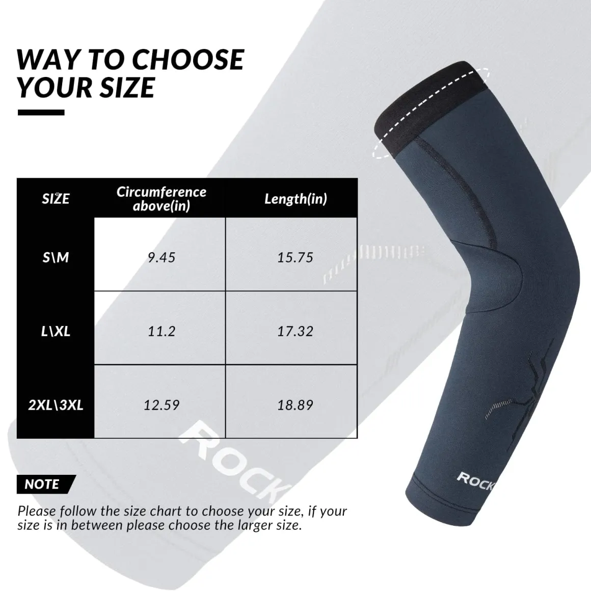 ROCKBROS Arm Sleeves Cycling Arm Warmers with Ultimate Warmth Moisture-Wicking Flexible
