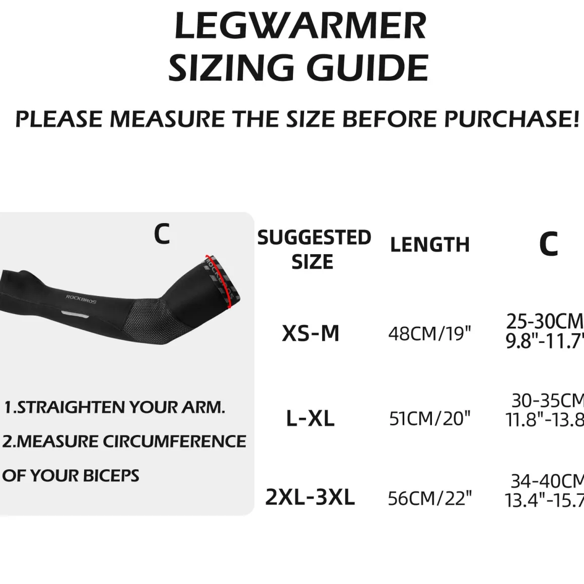 ROCKBROS Arm Warmers Thermal Arm Sleeves with Thumb Holes for Men Women