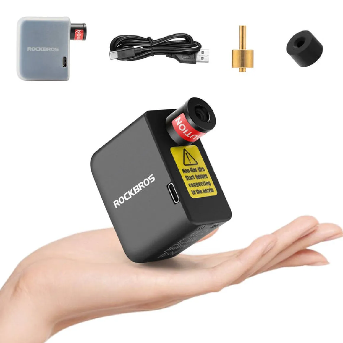 ROCKBROS AS1 Mini Electric Bike Tire Pump 100PSI