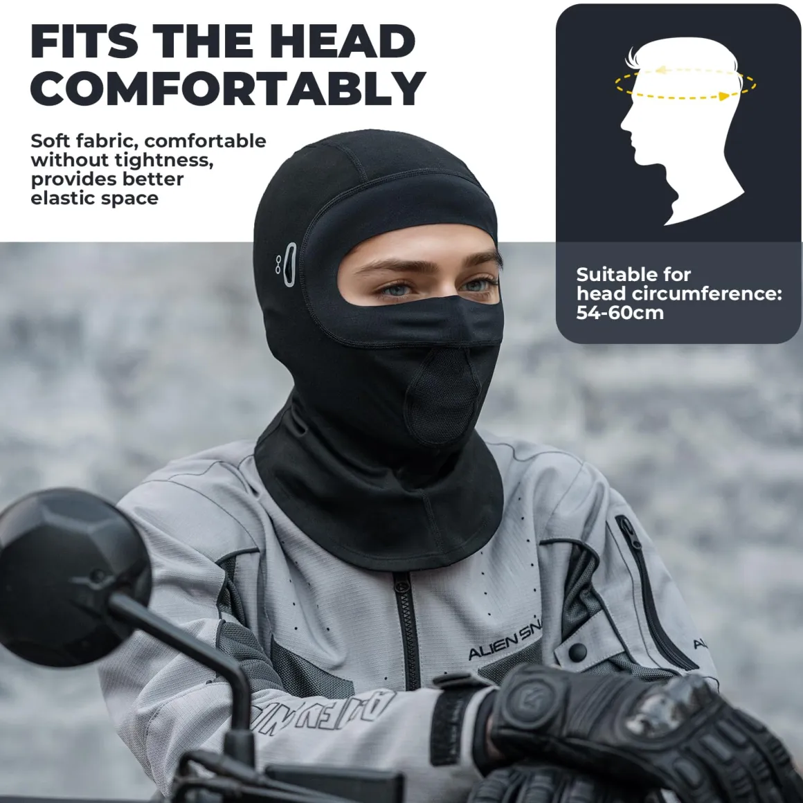 ROCKBROS Balaclava Ski Mask, Thermal Full Face Cover, Windproof Neck Warmer