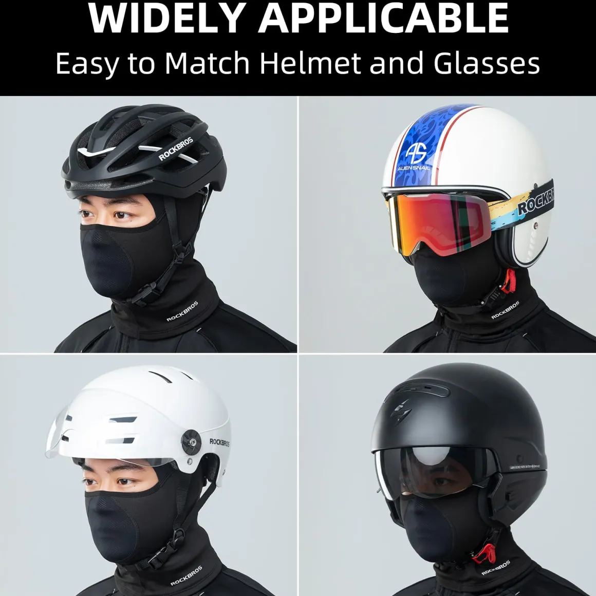 ROCKBROS Balaclava Ski Thermal Windproof Full Face Head Mask for Cold Weather