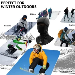 ROCKBROS Balaclava Windproof Thermal Scarf Ski Mask for Men Winter Neck Warmer