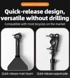 ROCKBROS Bicycle Front and Rear Fender Set - Quick Release, Adjustable
