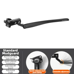 ROCKBROS Bicycle Front and Rear Fender Set - Quick Release, Adjustable