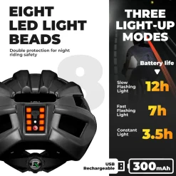 ROCKBROS Bicycle Helmet MTB Road Cycling Rear Light s Integrally-molded EPS+PC Ultralight
