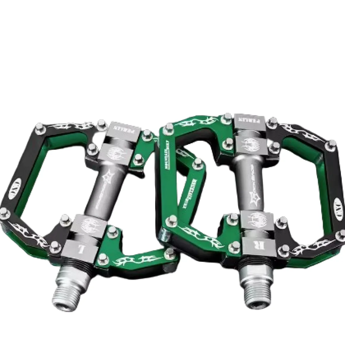 ROCKBROS Bicycle Pedals Flat Pedals, Aluminum Alloy Platform Anti-Slip Bearing Seal 9/16" Set of 2