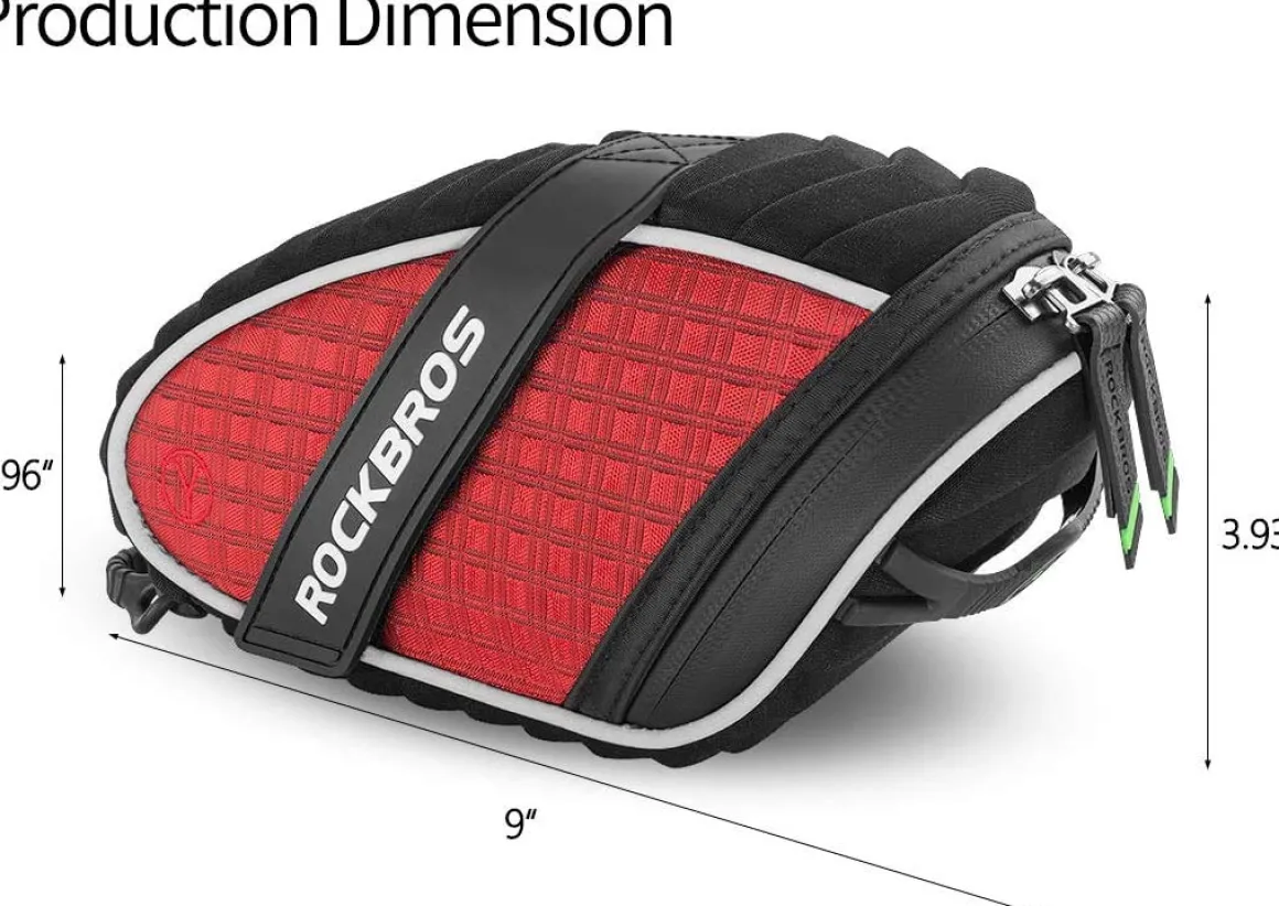 ROCKBROS Bicycle Saddle Bag Under Seat 3D Shell Cycling Seat Pack
