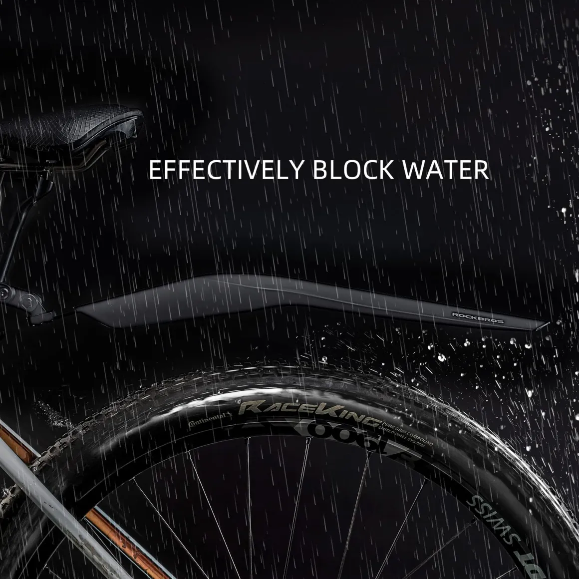 ROCKBROS Bike Adjustable MTB Fenders Mudguard Rear Fenders Cycling Mud Guard