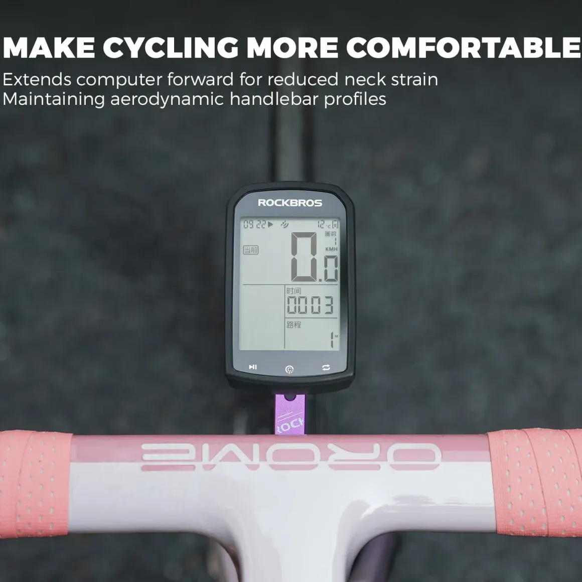 ROCKBROS Bike Aluminum Computer Mount compatible with Garmin, Wahoo, Bryton, and GoPro