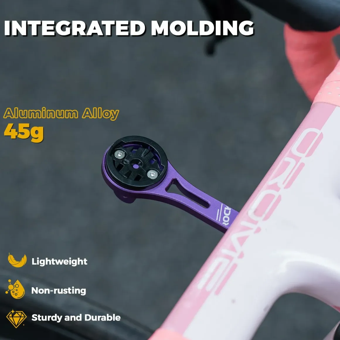 ROCKBROS Bike Aluminum Computer Mount compatible with Garmin, Wahoo, Bryton, and GoPro