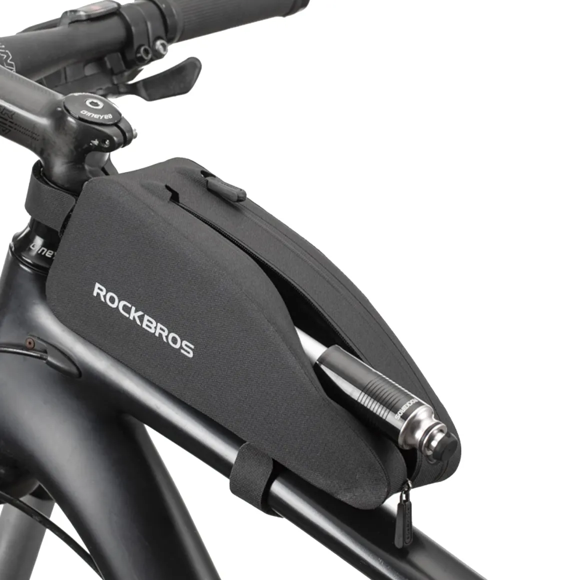 ROCKBROS Bike Bag Top Tube Bike Frame Bag Waterproof Two Zipper Pockets