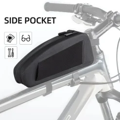 ROCKBROS Bike Bag Top Tube Bike Frame Bag Waterproof Two Zipper Pockets