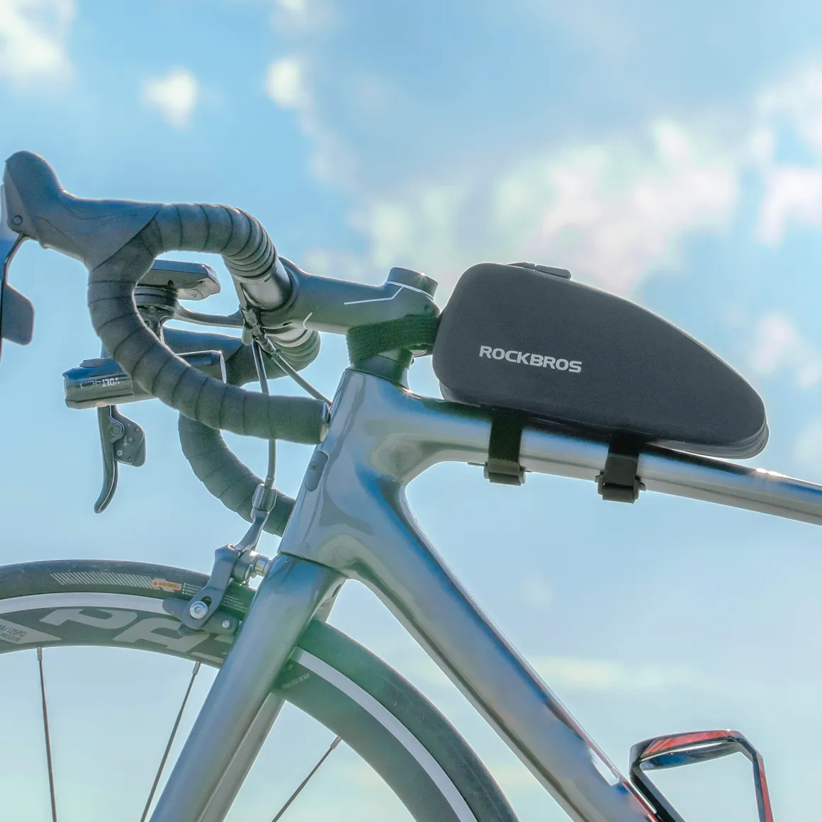 ROCKBROS Bike Bag Top Tube Bike Frame Bag Waterproof Two Zipper Pockets