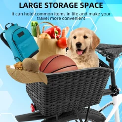 ROCKBROS Bike Basket Rear Durable 30L Lightweight Cargo Basket Easy to Install