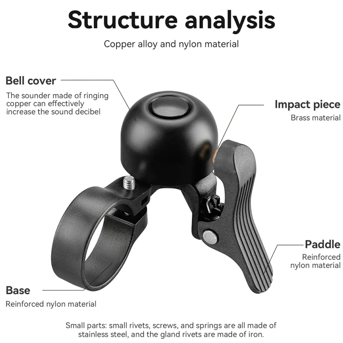 ROCKBROS Bike Bell for Road Bike with Loud Sound