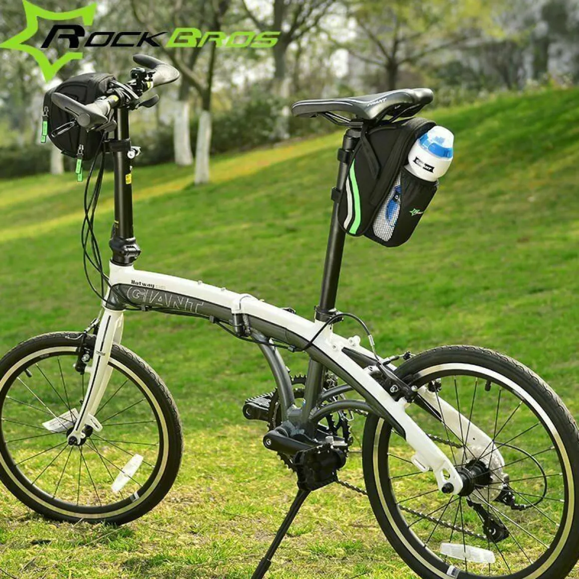 ROCKBROS Bike Bicycle Rear Bag Saddle Bag with Battle Holder