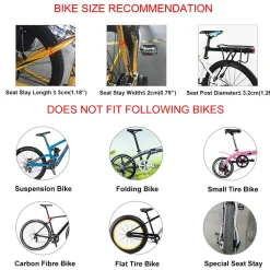 ROCKBROS Bike Cargo Rack Quick Release 110-165 lbs Capacity Universal Fit