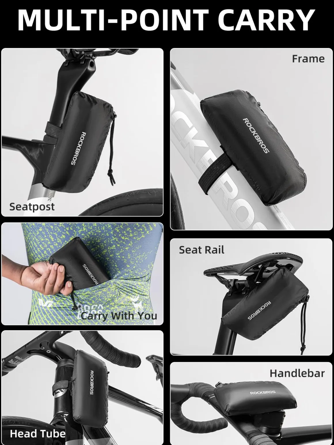 ROCKBROS Bike Cover for 19-27.5 inches Bikes Bike Storage Bag Foldable Storage Bag