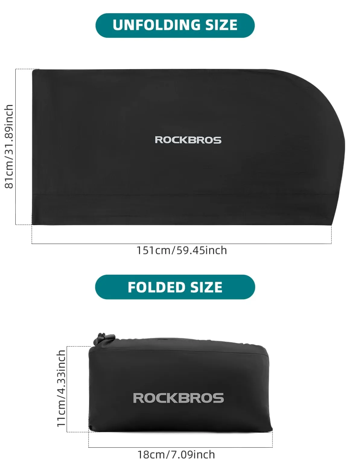 ROCKBROS Bike Cover for 19-27.5 inches Bikes Bike Storage Bag Foldable Storage Bag
