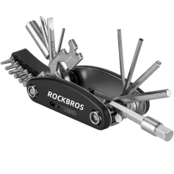 ROCKBROS Bike Foldable Repair Kit 16-in-1 Multi-Function Portable Allen Wrench and Tire Lever