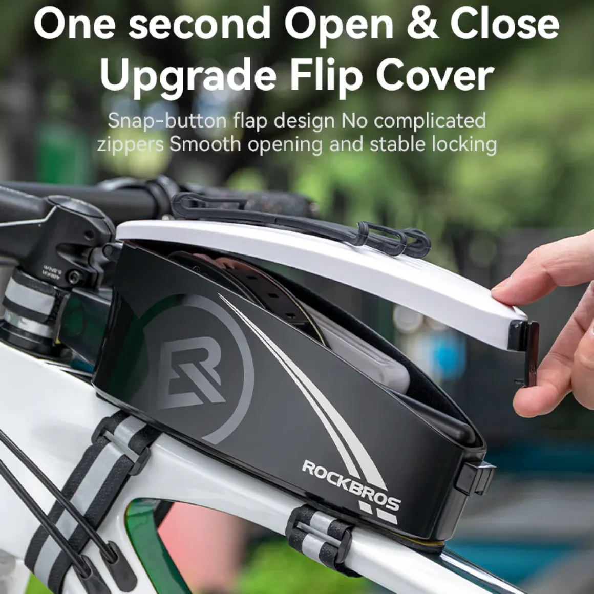 ROCKBROS Bike Frame Phone Bag with Hard Case for Cellphones Below 6.8"