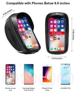 ROCKBROS Bike Front Frame HandlebarWaterproof Bag below 6.5