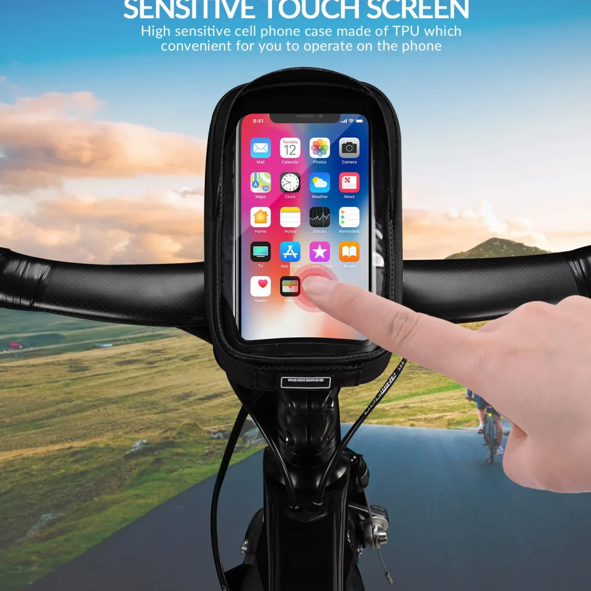 ROCKBROS Bike Front Frame HandlebarWaterproof Bag below 6.5"