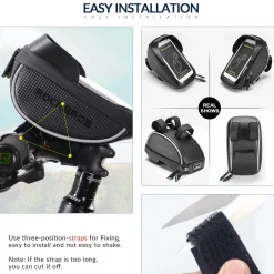 ROCKBROS Bike Front Frame HandlebarWaterproof Bag below 6.5