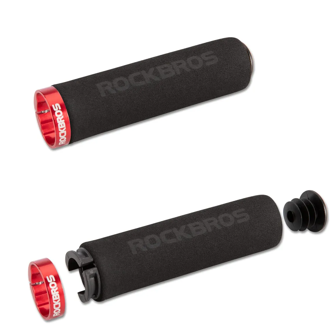 ROCKBROS Bike Grips Foam Single Lock on Bicycle Soft Comfortable Non-Slip Bike Handle Grips