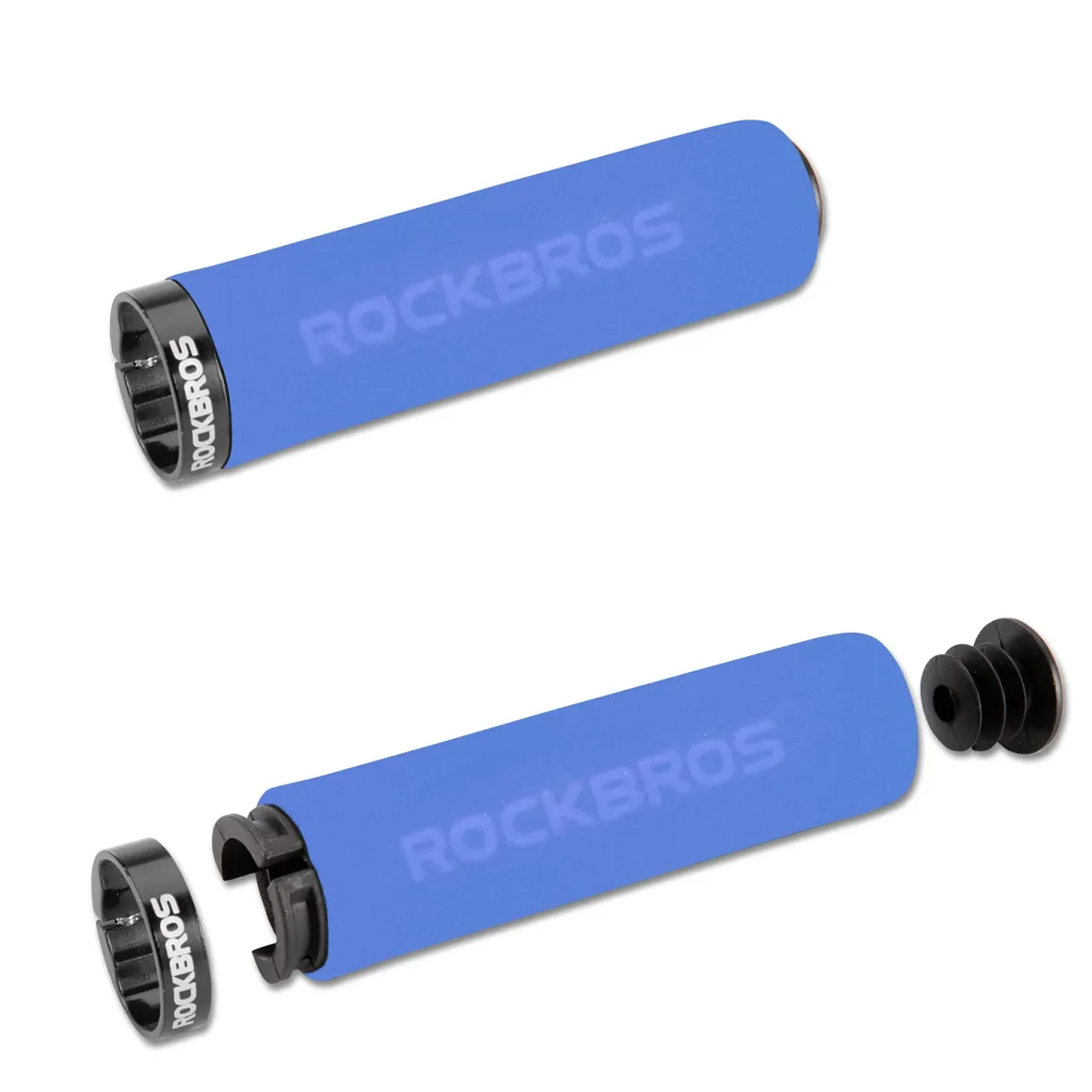 ROCKBROS Bike Grips Foam Single Lock on Bicycle Soft Comfortable Non-Slip Bike Handle Grips