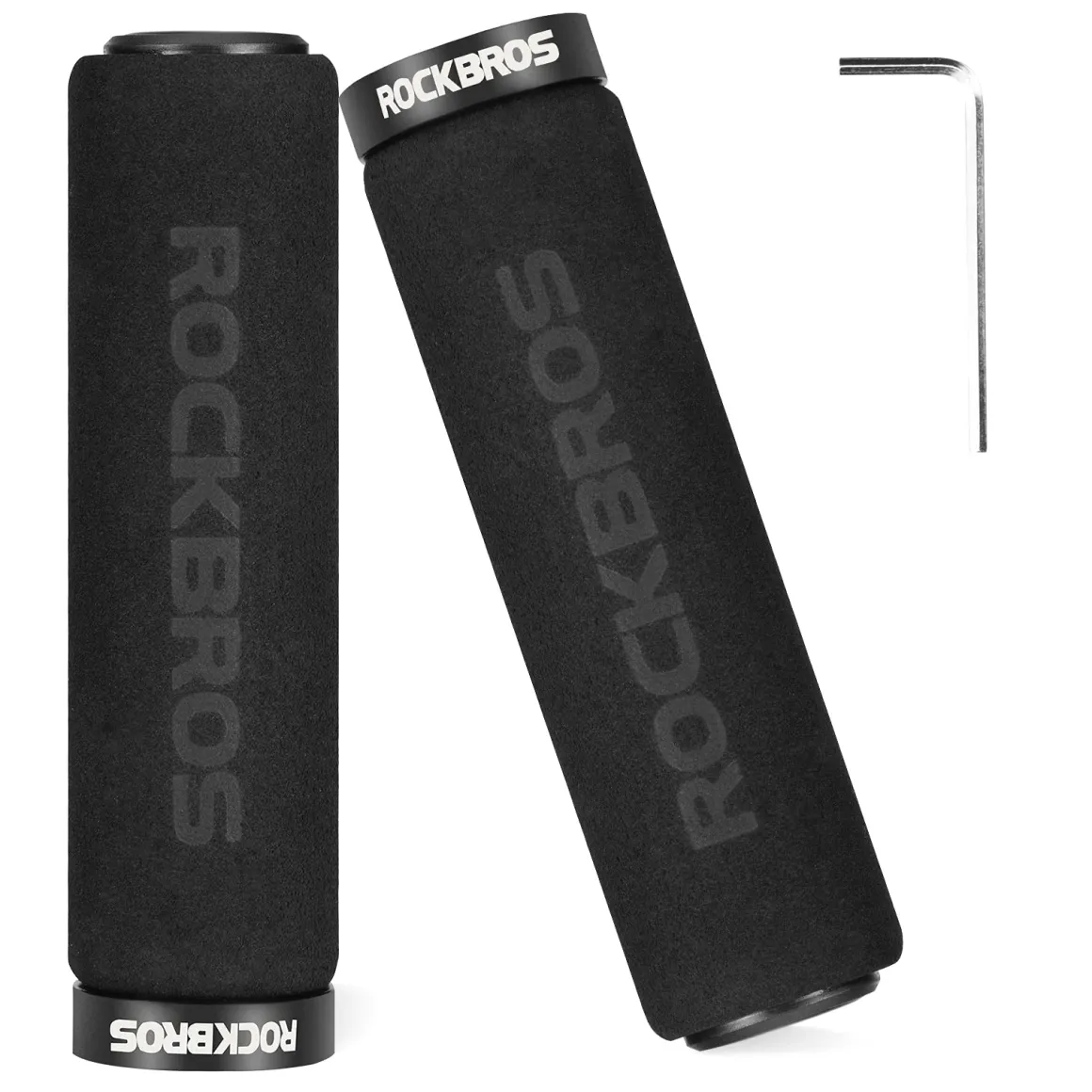 ROCKBROS Bike Grips Foam Single Lock on Bicycle Soft Comfortable Non-Slip Bike Handle Grips