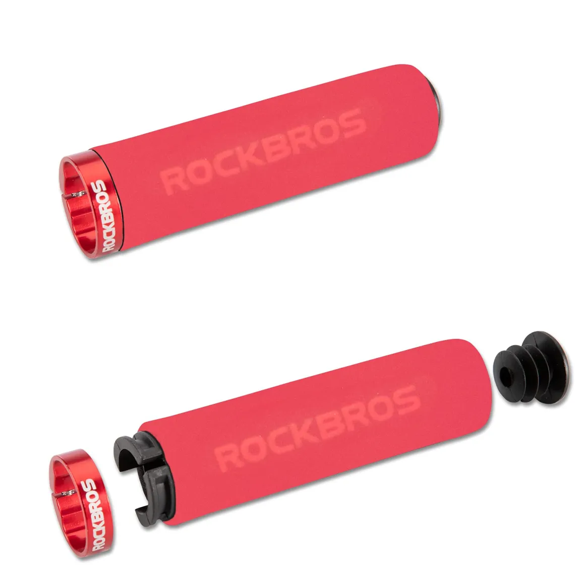 ROCKBROS Bike Grips Foam Single Lock on Bicycle Soft Comfortable Non-Slip Bike Handle Grips