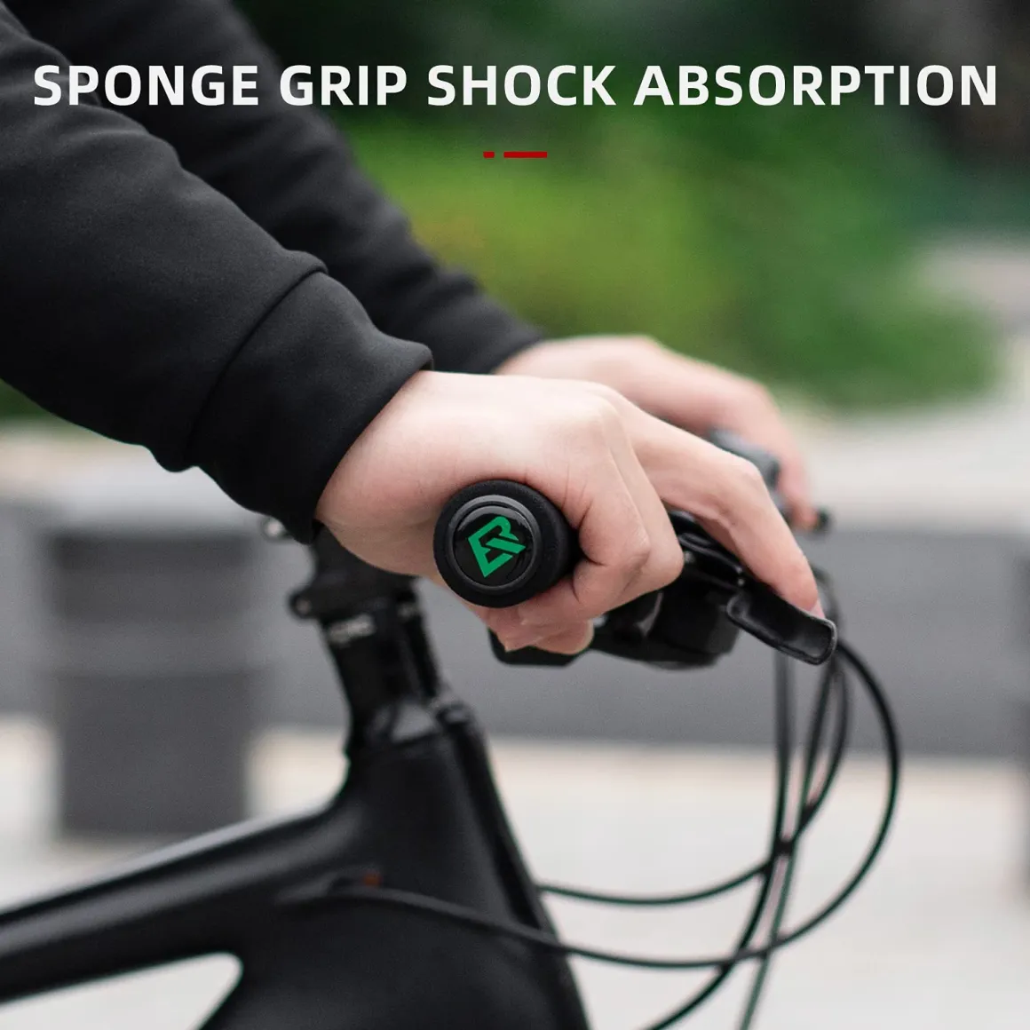 ROCKBROS Bike Grips Foam Single Lock on Bicycle Soft Comfortable Non-Slip Bike Handle Grips