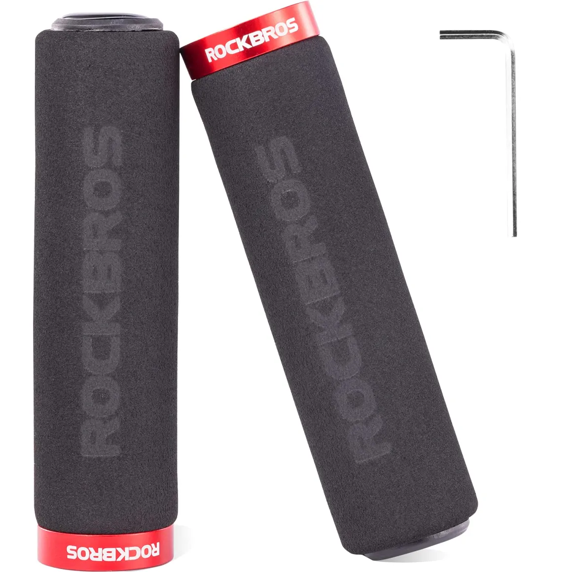 ROCKBROS Bike Grips Foam Single Lock on Bicycle Soft Comfortable Non-Slip Bike Handle Grips