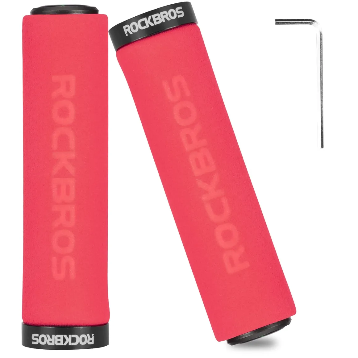 ROCKBROS Bike Grips Foam Single Lock on Bicycle Soft Comfortable Non-Slip Bike Handle Grips
