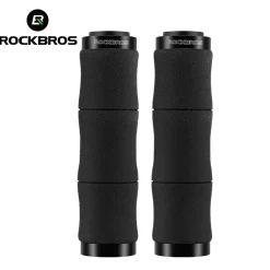 ROCKBROS Bike Grips Shock Absorption Foam Bike Handle Grips Soft Comfortable Non-Slip Double Locked on