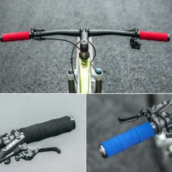 ROCKBROS Bike Grips Shock Absorption Foam Bike Handle Grips Soft Comfortable Non-Slip Double Locked on
